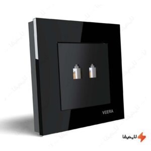 پریز-تلفن-دو-سوکت-ویرا-مدل-کریستال