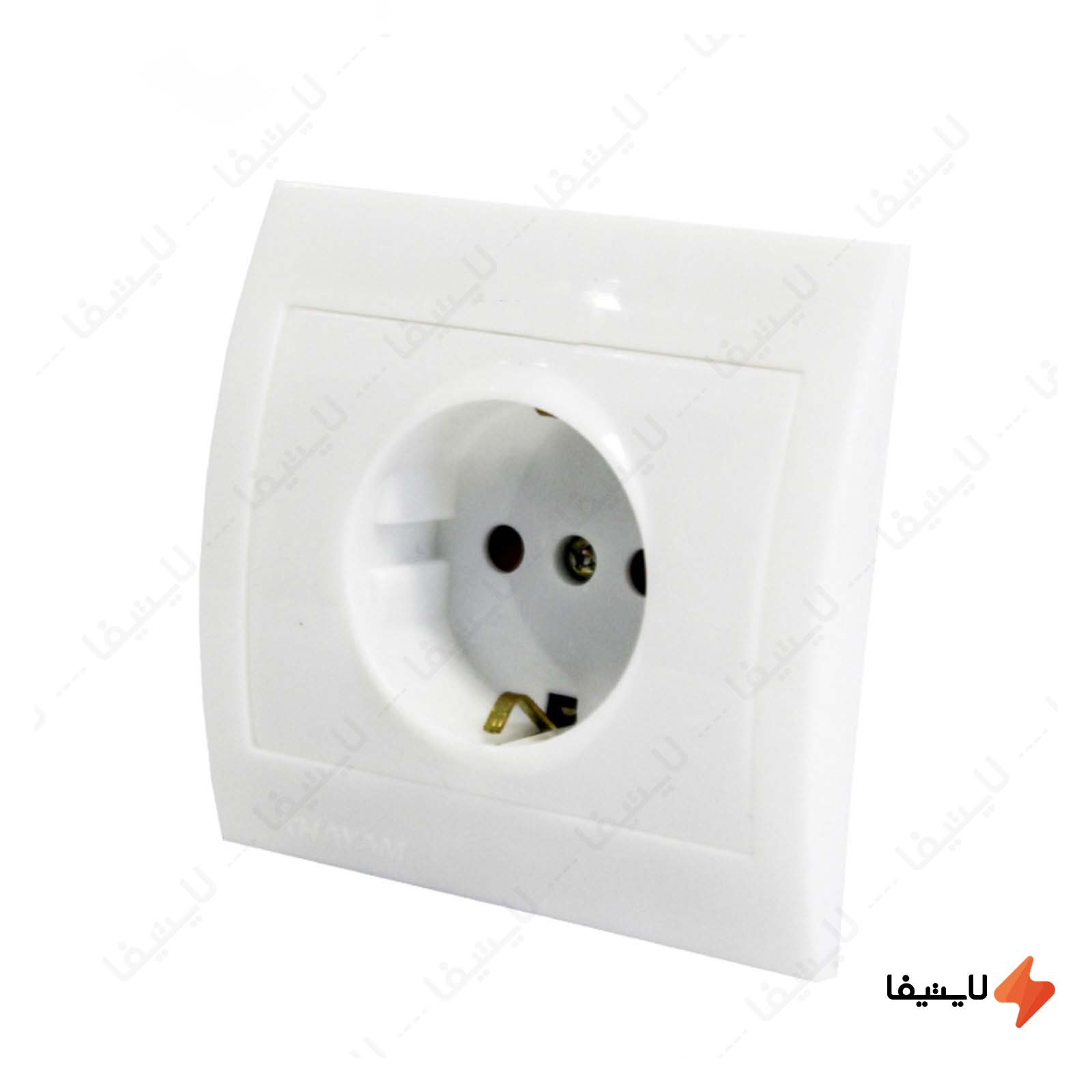 پریز توکار ارت دار خیام الکتریک با پریز-توکار-ارت-دار-خیام-الکتریک-با-هسته-پلی-کربنات-مدل-آریانا