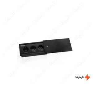 پریز-توکار-سه-خانه-درپوش-دار-ملونی-مدل-10078