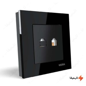 پریز-شبکه-دو-سوکت-cat6-ویرا-مدل-کریستال