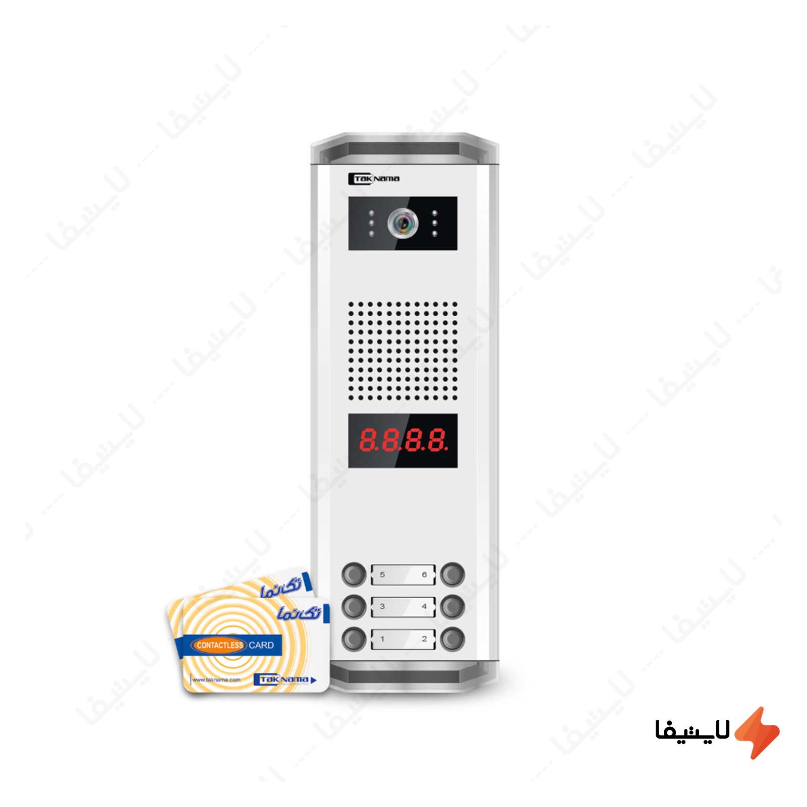 پنل 6 واحدی کارتی تک نما مدل K23-RFID پنل-آیفون-تصویری-6-واحدی-کارتی-تک-نما-K23-RFID