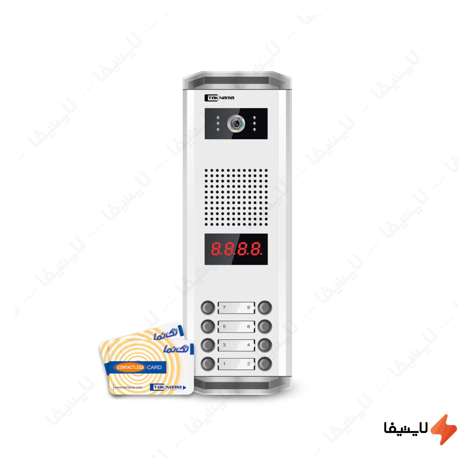 پنل 8 واحدی کارتی تک نما مدل K24-RFID پنل-آیفون-تصویری-8-واحدی-کارتی-تک-نما-K24-RFID