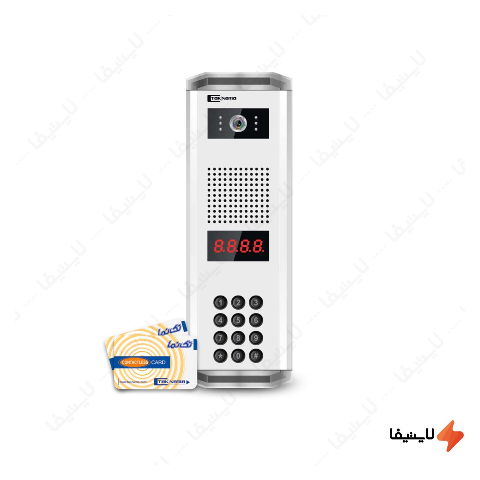 پنل کدینگ پسوردی و کارتی تک نما مدل پنل-آیفون-تصویری-کدینگ-کارتی-تک-نما-K34-RFID