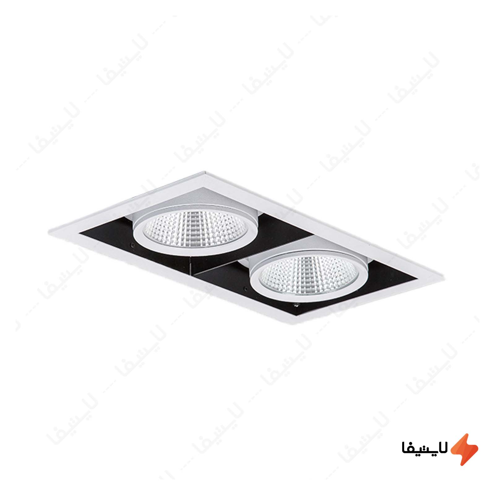 چراغ دوخانه مولتی دانلایت 52 وات توک پنل-دوخانه-مولتی-دانلایت-46-وات-توکار-مازی-نور-مدل-اوربیتال
