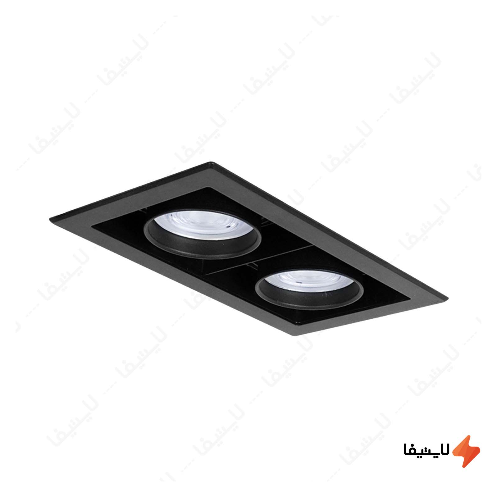 چراغ دوخانه مولتی دانلایت 60 وات توک پنل-دوخانه-مولتی-دانلایت-60-وات-برش-16-در-30-توکار-مازی-نور-مدل-آدنا