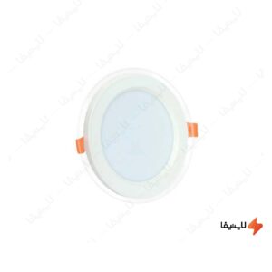 پنل-سقفی-گرد-توکار-18-وات-زانیس-مدل-دور-شیشه