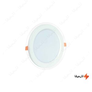 پنل-سقفی-گرد-توکار-24-وات-زانیس-مدل-دور-شیشه