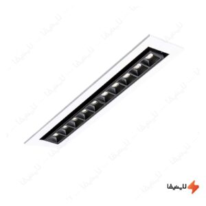 چراغ-LED-توکار-24-وات-زاویه‌پذیر-یک-ردیفه-10-در-34-مازی-نور-مدل-لومیلد