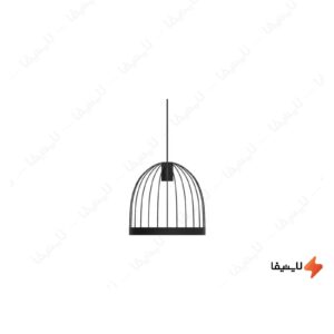 چراغ-آویز-قفسی-فلزی-سبک-معاصر-هاتو-تیپ-2-مدل-CG2