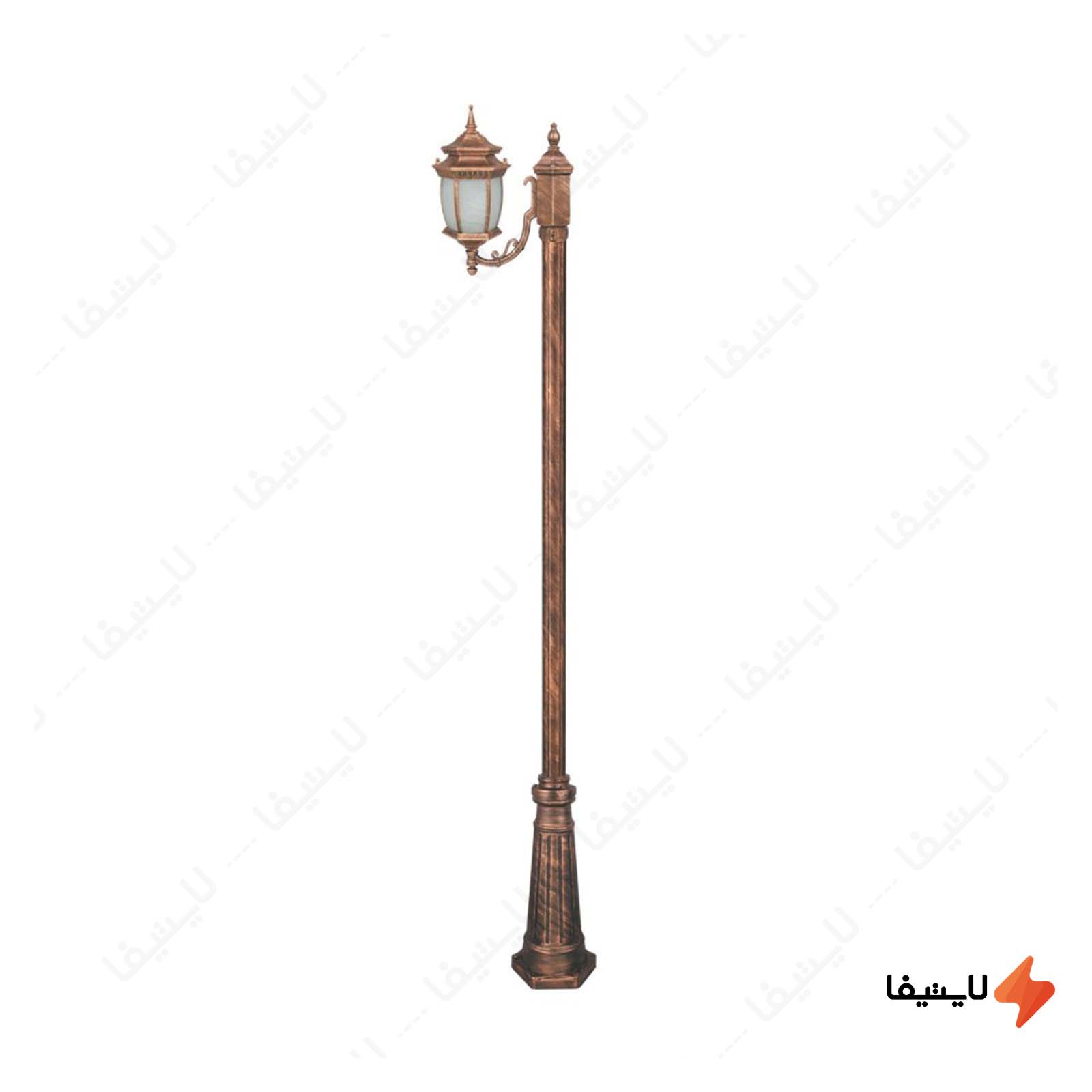 چراغ تکشاخه پارکی تکشیدفام مدل معب چراغ-تکشاخه-پارکی-تکشیدفام-مدل-معبد-رابو-خمره-ای-کد-91200-16-7911