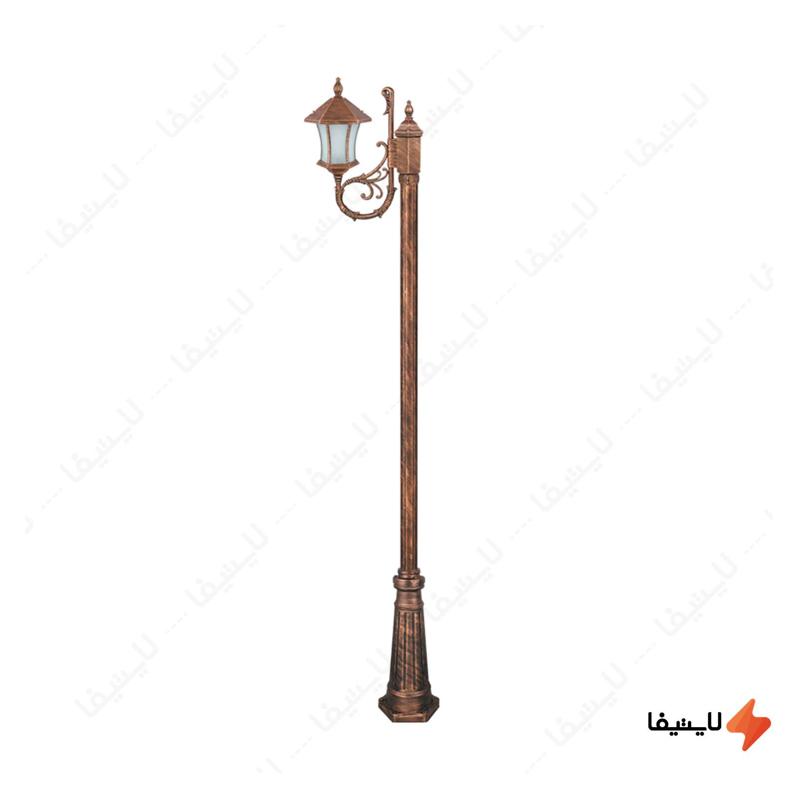 چراغ تکشاخه پارکی تکشیدفام مدل ویک چراغ-تکشاخه-پارکی-تکشیدفام-مدل-ویکتوریا-کمرباریک-کد-91200-16-8213