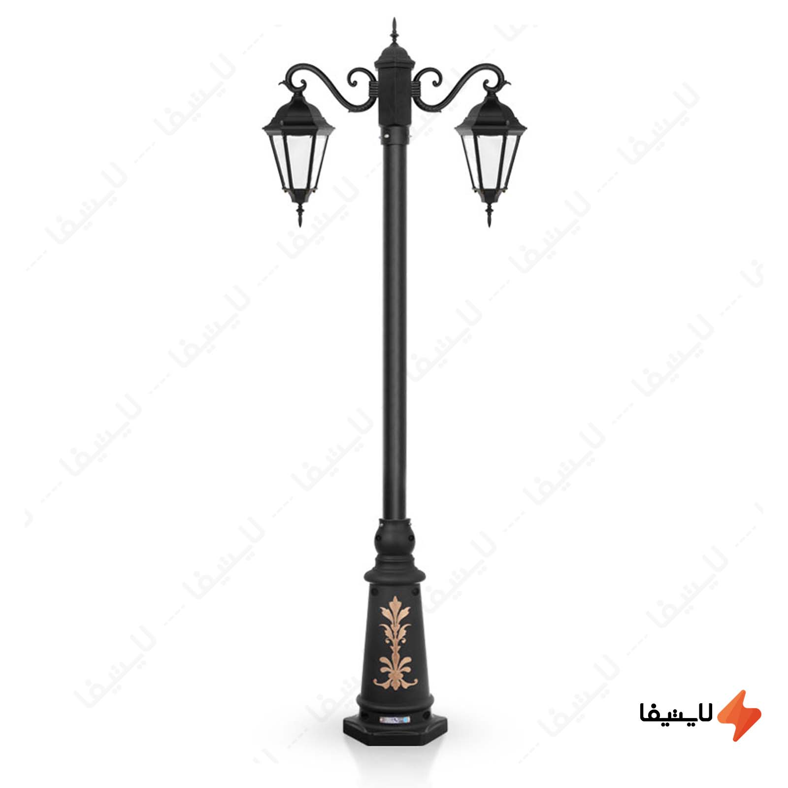 چراغ حیاطی ایستاده دو شاخه شب تاب م چراغ-حیاطی-ایستاده-دو-شاخه-شب-تاب-مدل-رومی-کد-SH-104320320