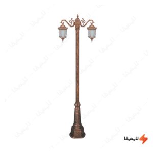 چراغ-دوشاخه-حیاطی-و-پارکی-تکشیدفام-مدل-رابو-خمره-ای-کد-91215-15-7722
