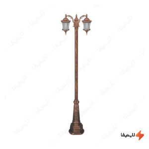 چراغ-دوشاخه-حیاطی-و-پارکی-تکشیدفام-مدل-رابو-کمرباریک-کد-91215-15-7821