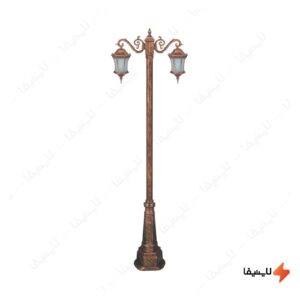 چراغ-دوشاخه-حیاطی-و-پارکی-تکشیدفام-مدل-رابو-کمرباریک-کد-91215-15-7822