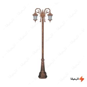 چراغ-دوشاخه-حیاطی-و-پارکی-تکشیدفام-مدل-رابو-کمرباریک-کد-91215-15-7823