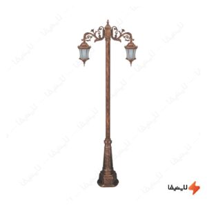 چراغ-دوشاخه-حیاطی-و-پارکی-تکشیدفام-مدل-رابو-کمرباریک-کد-91215-15-7824