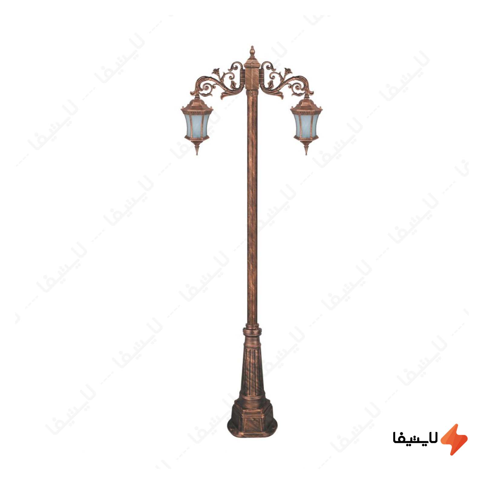 چراغ دوشاخه حیاطی و پارکی تکشیدفام چراغ-دوشاخه-حیاطی-و-پارکی-تکشیدفام-مدل-رابو-کمرباریک-کد-91215-15-7824