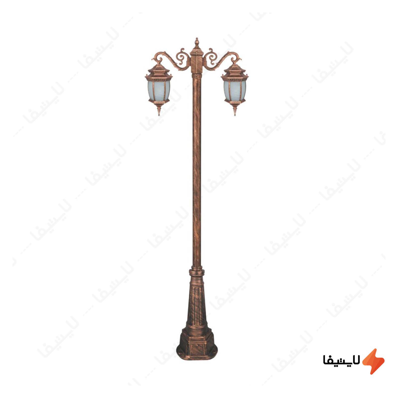 چراغ دوشاخه حیاطی و پارکی تکشیدفام چراغ-دوشاخه-حیاطی-و-پارکی-تکشیدفام-مدل-معبد-رابو-خمره-ای-کد-91215-15-7922