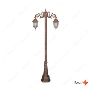 چراغ-دوشاخه-حیاطی-و-پارکی-تکشیدفام-مدل-معبد-رابو-خمره-ای-کد-91215-15-7924
