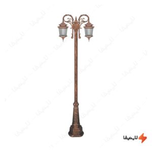 چراغ-دوشاخه-حیاطی-و-پارکی-تکشیدفام-مدل-معبد-رابو-کد-91215-15-7323