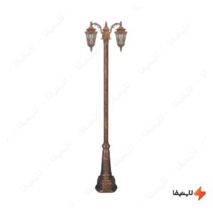 چراغ-دوشاخه-حیاطی-و-پارکی-تکشیدفام-مدل-معبد-ویسپر-کد-91215-15-7421