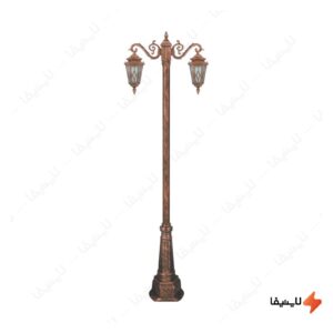 چراغ-دوشاخه-حیاطی-و-پارکی-تکشیدفام-مدل-معبد-ویسپر-کد-91215-15-7422