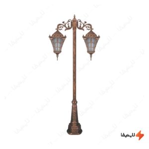 چراغ-دوشاخه-حیاطی-و-پارکی-تکشیدفام-مدل-وستا-کد-91215-15-8624
