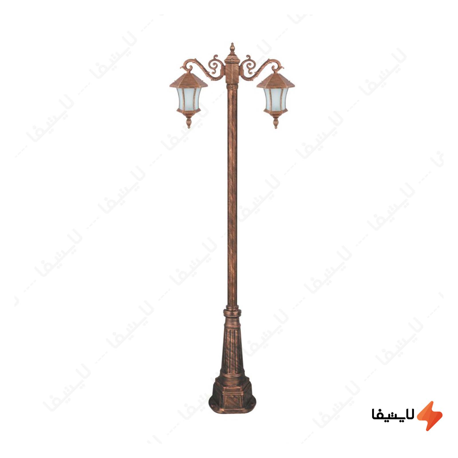 چراغ دوشاخه حیاطی و پارکی تکشیدفام چراغ-دوشاخه-حیاطی-و-پارکی-تکشیدفام-مدل-ویکتوریا-کمرباریک-کد-91215-15-8222