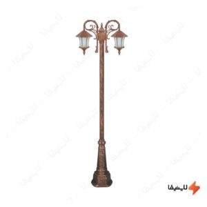 چراغ-دوشاخه-حیاطی-و-پارکی-تکشیدفام-مدل-ویکتوریا-کمرباریک-کد-91215-15-8223