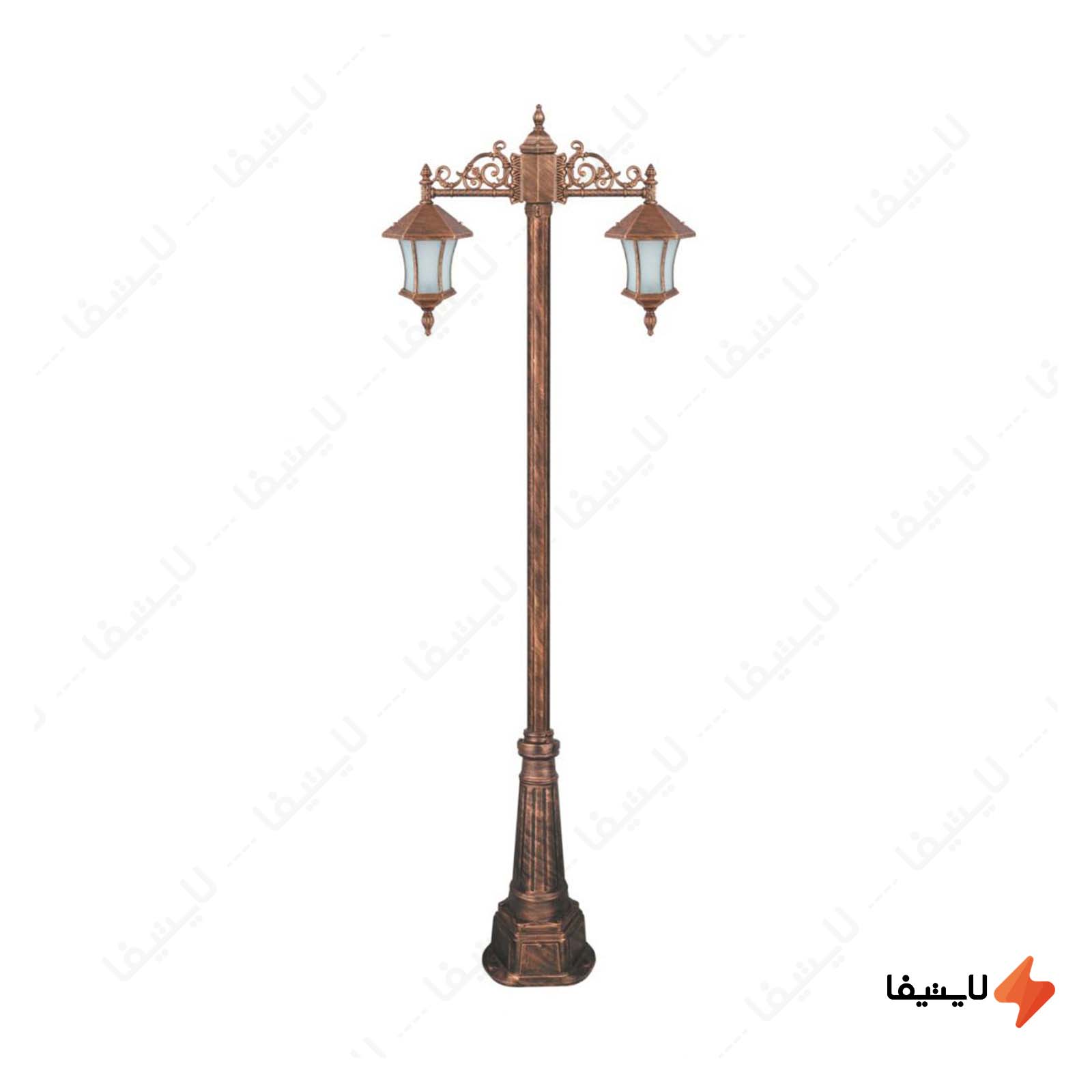 چراغ دوشاخه حیاطی و پارکی تکشیدفام چراغ-دوشاخه-حیاطی-و-پارکی-تکشیدفام-مدل-ویکتوریا-کمرباریک-کد-91215-15-8225