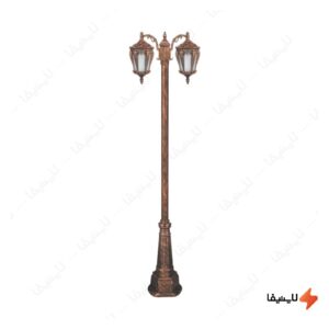 چراغ-دوشاخه-حیاطی-و-پارکی-تکشیدفام-مدل-پالیز-کد-91215-15-8521