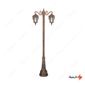 چراغ-دوشاخه-حیاطی-و-پارکی-تکشیدفام-مدل-پالیز-کد-91215-15-8522