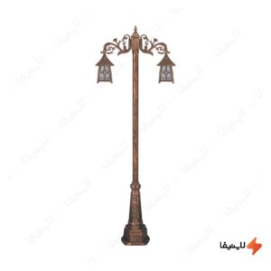 چراغ-دوشاخه-حیاطی-و-پارکی-تکشیدفام-مدل-کلبه-کد-91215-8324