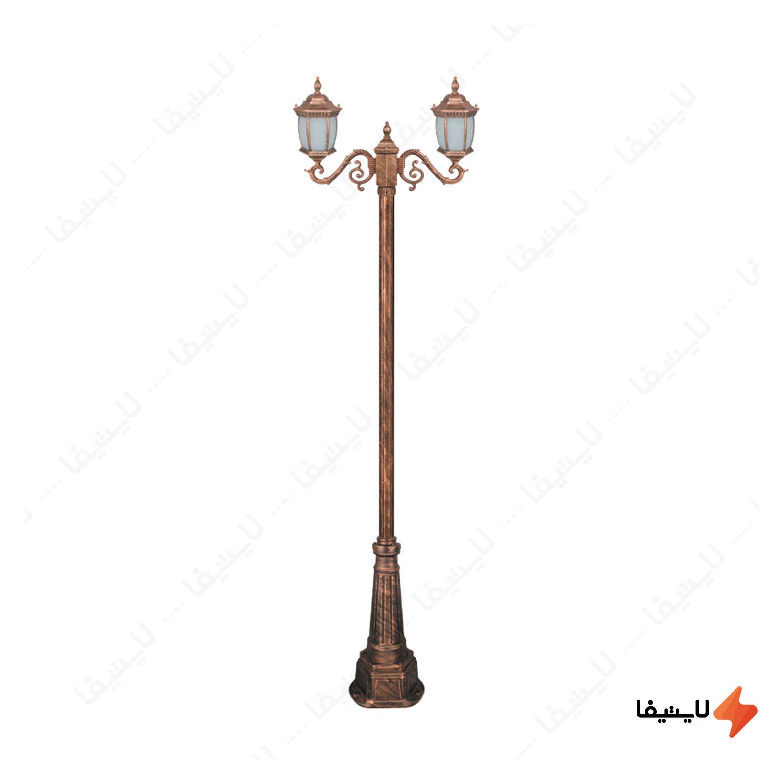 چراغ دوشاخه پارکی تکشیدفام مدل راب چراغ-دوشاخه-پارکی-تکشیدفام-مدل-رابو-خمره-ای-کد-91215-16-7722