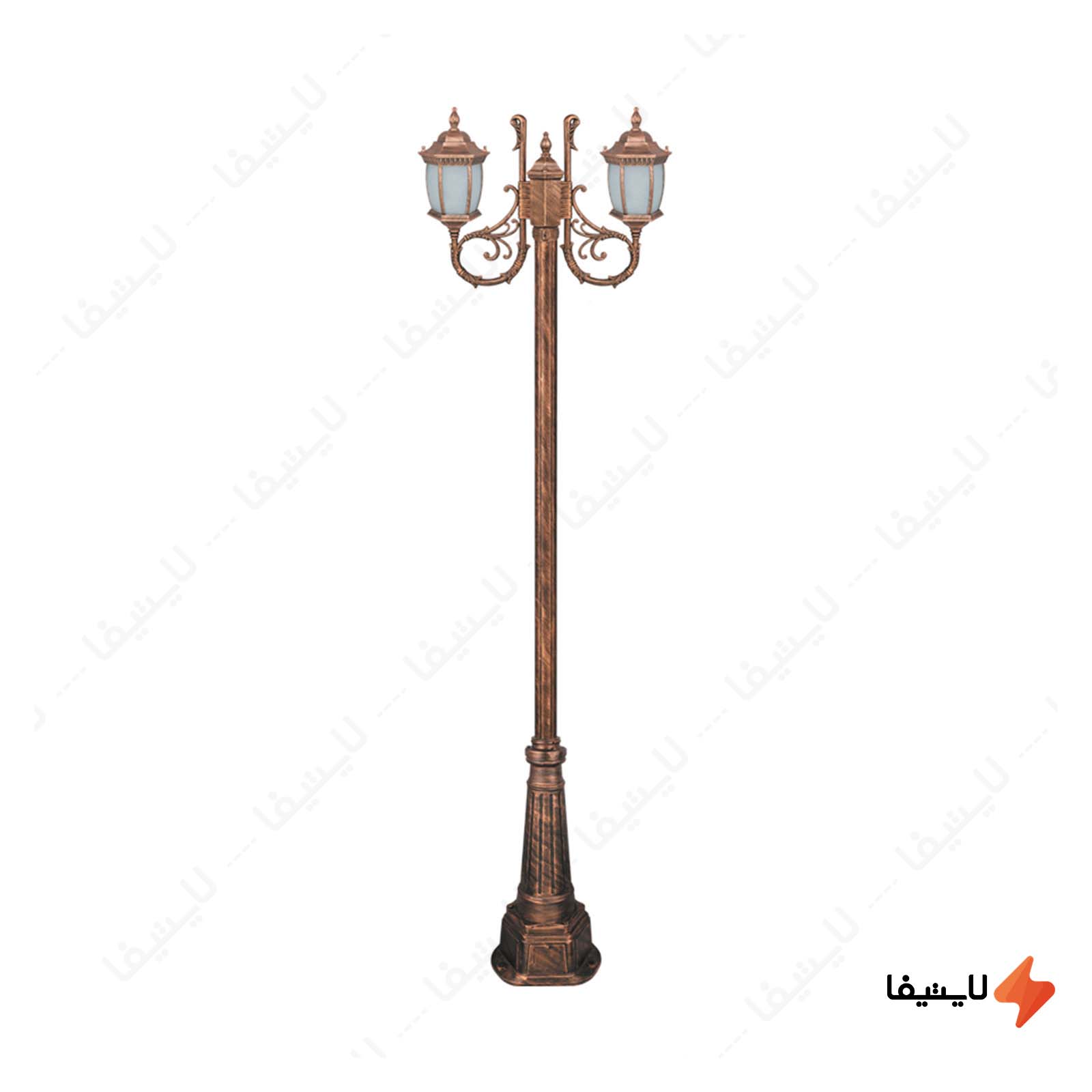 چراغ دوشاخه پارکی تکشیدفام مدل راب چراغ-دوشاخه-پارکی-تکشیدفام-مدل-رابو-خمره-ای-کد-91215-16-7723