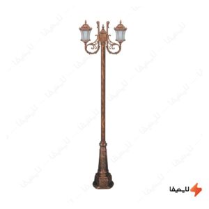 چراغ-دوشاخه-پارکی-تکشیدفام-مدل-رابو-کمرباریک-کد-91215-16-7823