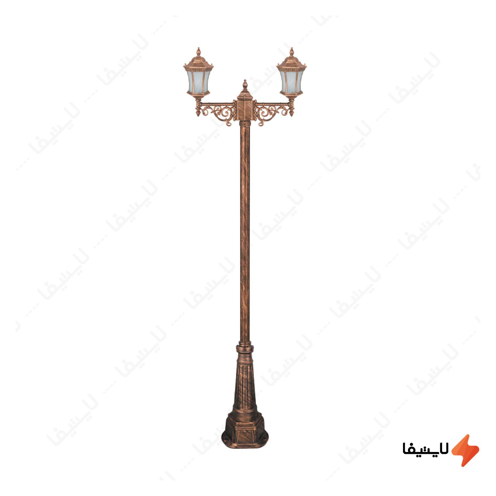 چراغ دوشاخه پارکی تکشیدفام مدل راب چراغ-دوشاخه-پارکی-تکشیدفام-مدل-رابو-کمرباریک-کد-91215-16-7825