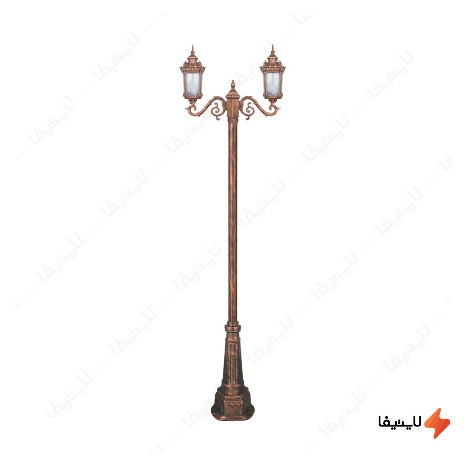 چراغ دوشاخه پارکی تکشیدفام مدل روب چراغ-دوشاخه-پارکی-تکشیدفام-مدل-روبینا-کد-91215-16-8422