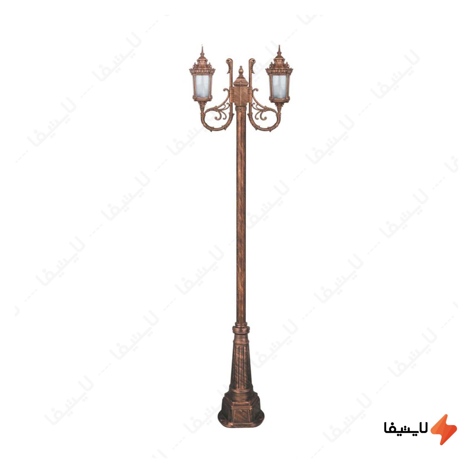 چراغ دوشاخه پارکی تکشیدفام مدل روب چراغ-دوشاخه-پارکی-تکشیدفام-مدل-روبینا-کد-91215-16-8423