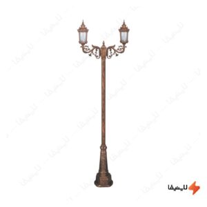 چراغ-دوشاخه-پارکی-تکشیدفام-مدل-روبینا-کد-91215-16-8424