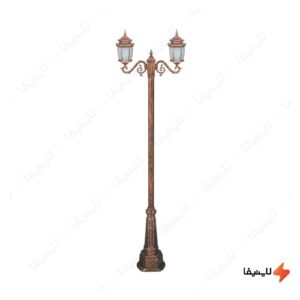 چراغ-دوشاخه-پارکی-تکشیدفام-مدل-معبد-رابو-خمره-ای-کد-91215-16-7922