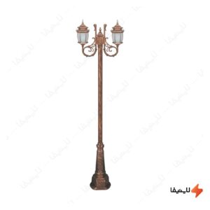 چراغ-دوشاخه-پارکی-تکشیدفام-مدل-معبد-رابو-خمره-ای-کد-91215-16-7923