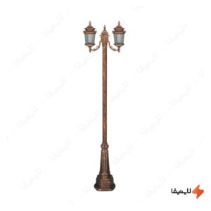 چراغ-دوشاخه-پارکی-تکشیدفام-مدل-معبد-رابو-کد-91215-16-7321