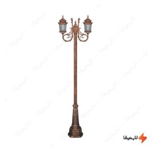 چراغ-دوشاخه-پارکی-تکشیدفام-مدل-معبد-رابو-کد-91215-16-7323