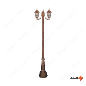 چراغ-دوشاخه-پارکی-تکشیدفام-مدل-معبد-ویسپر-کد-91215-16-7421