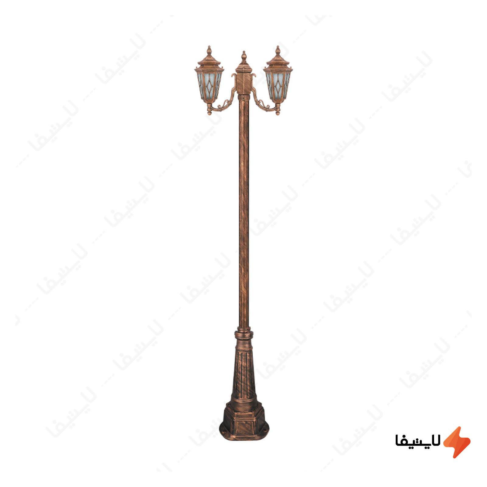 چراغ دوشاخه پارکی تکشیدفام مدل معب چراغ-دوشاخه-پارکی-تکشیدفام-مدل-معبد-ویسپر-کد-91215-16-7421