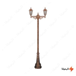 چراغ-دوشاخه-پارکی-تکشیدفام-مدل-معبد-ویسپر-کد-91215-16-7425