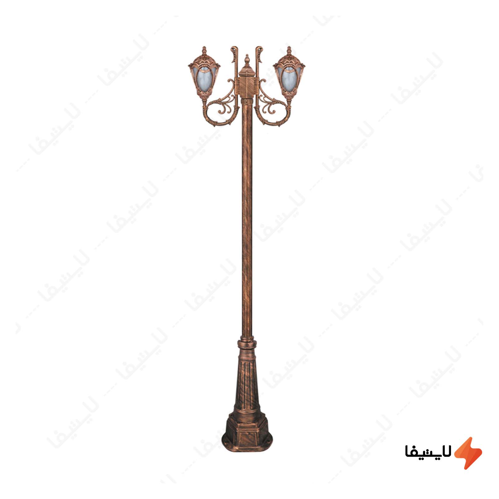 چراغ دوشاخه پارکی تکشیدفام مدل مهر چراغ-دوشاخه-پارکی-تکشیدفام-مدل-مهرگان-کد-91215-16-8723