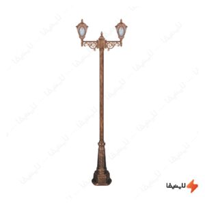 چراغ-دوشاخه-پارکی-تکشیدفام-مدل-مهرگان-کد-91215-16-8725